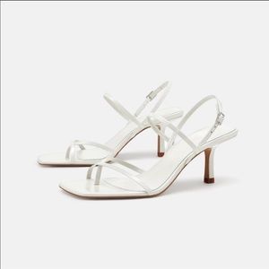 Zara square toe kitten heel.